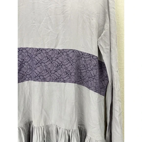 Topshop 100% Silk Lace Tunic Shift Dress UK Made‎ Sz 10 Romantic Layers - Picture 9 of 14